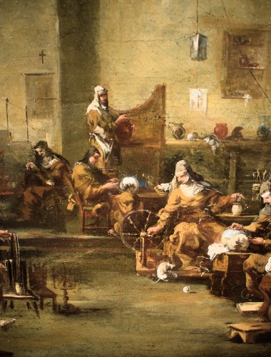 Antiquités - Religieuses au couvent - Atelier d'Alessandro Magnasco, (1667-1749)